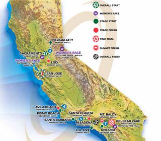 2015 Amgen Tour of California overall map