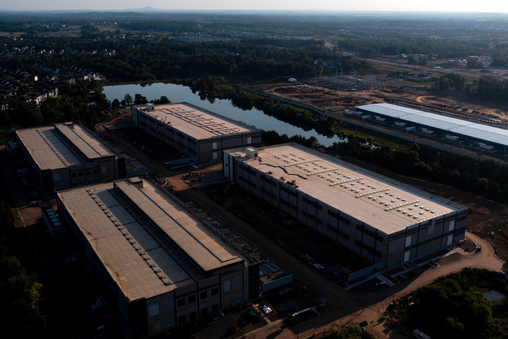 An Amazon Web Services data center in Stone Ridge, Virginia, US