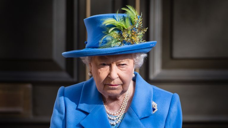 Queen Elizabeth II visits Watergate House to mark the centenary Of GCHQ at Watergate House on February 14, 2019 in London, England