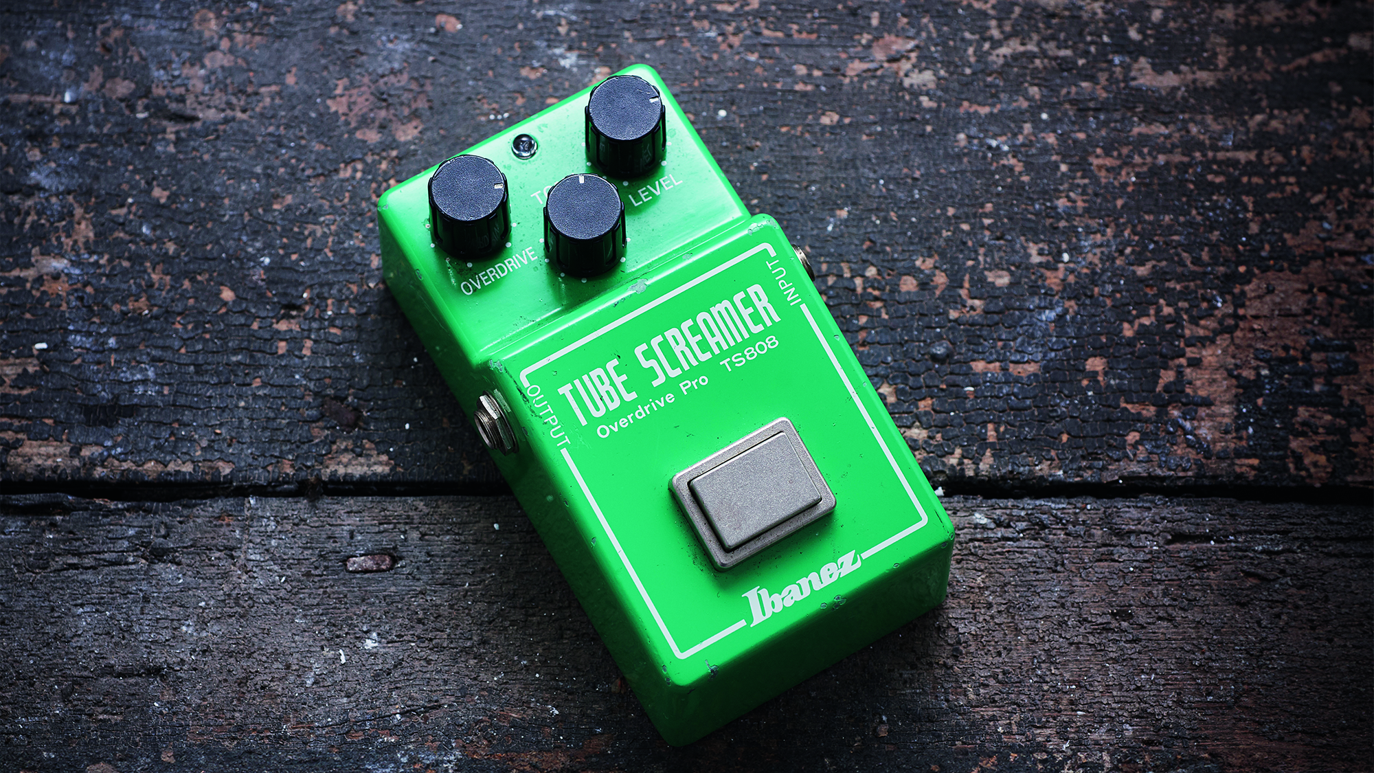 An Ibanez TS808 Tube Screamer effects pedal, taken on October 6, 2015. 