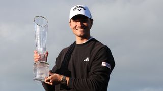 Rasmus Hojgaard with the Irish Open trophy