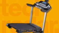 Treadmill on a yellow background