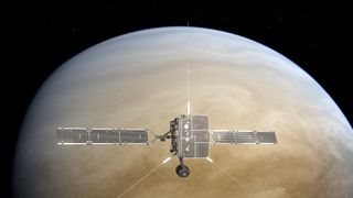 The sun-observing Solar Orbiter spacecraft makes regular flybys at Venus, taking measurements of the planet's magnetic field as a side project.