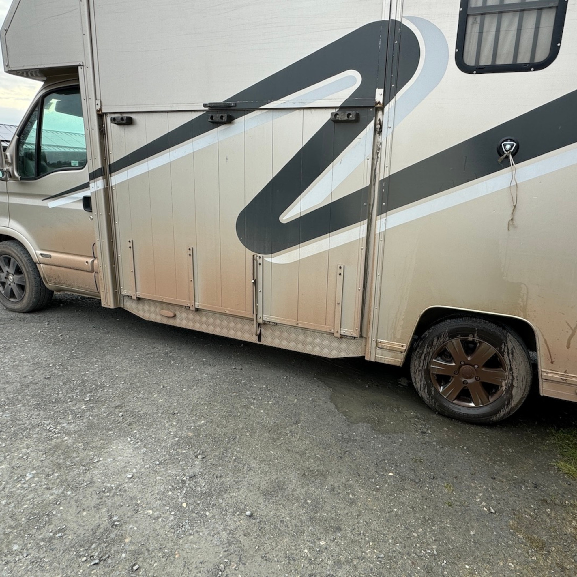dirty horse box