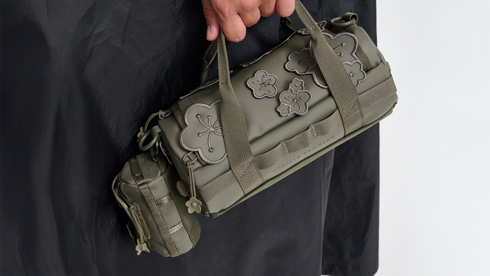 TNF X Cecilie Bahnsen Audrey Base Camp Duffel and Clutch