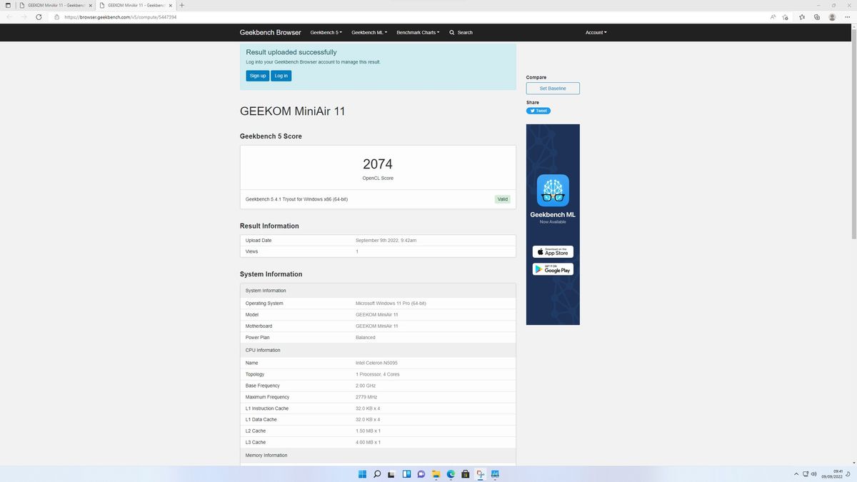 GEEKOM MiniAir 11 Benchmarks
