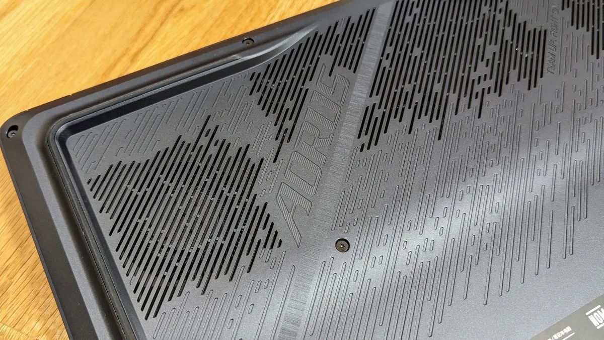 A Gigabyte Aorus 16X 2024 on a table