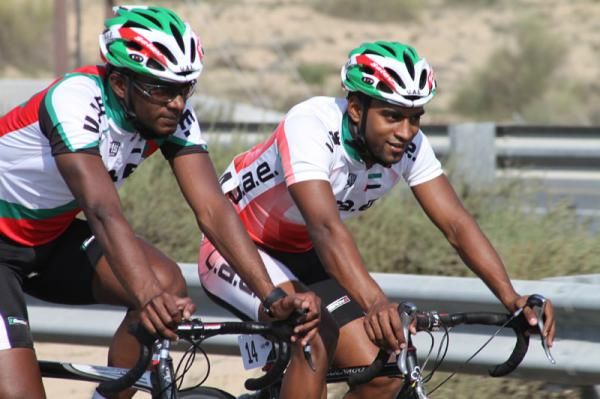 The entire UAE team was on display at home
