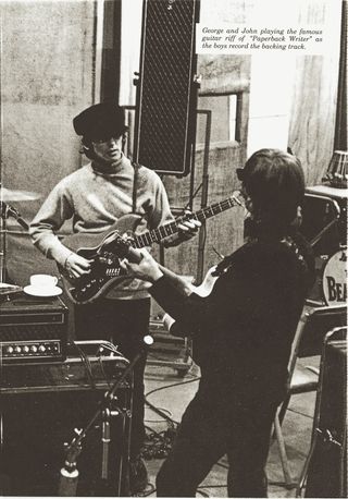 George Harrison during the Paperback Writer sessions