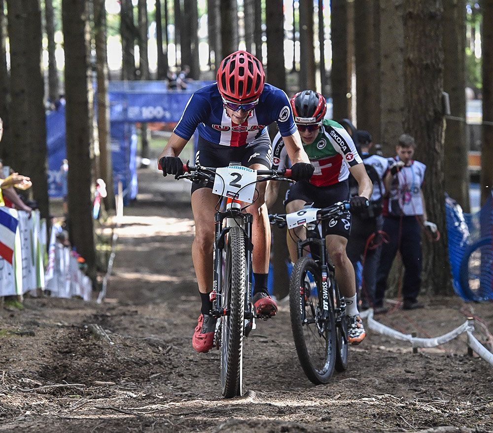 Christopher Blevins (United States of America) leading Vital Albin (Switzerland)