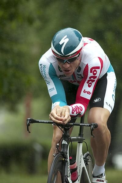 Adam Hansen (Omega Pharma-Lotto) from Queensland was expected to issue a serious challenge for a podium spot in Learmonth.