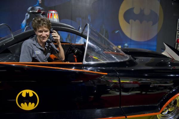 Dave Zabriskie in the Batmobile