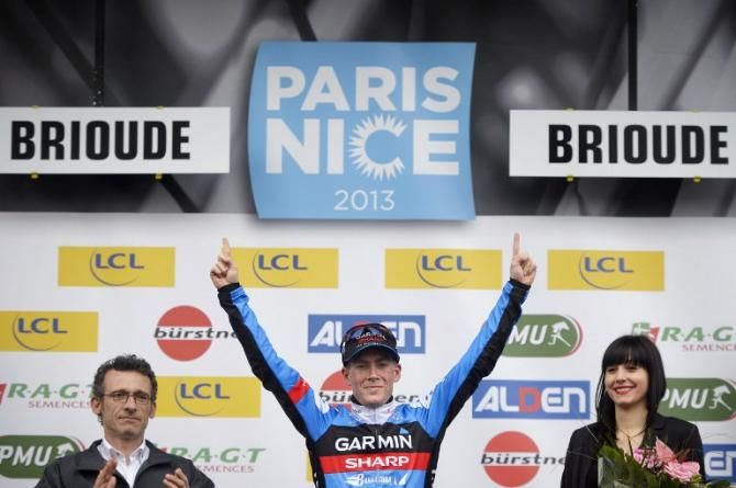 Andrew Talansky (Garmin-Sharp) on the podium in Paris-Nice