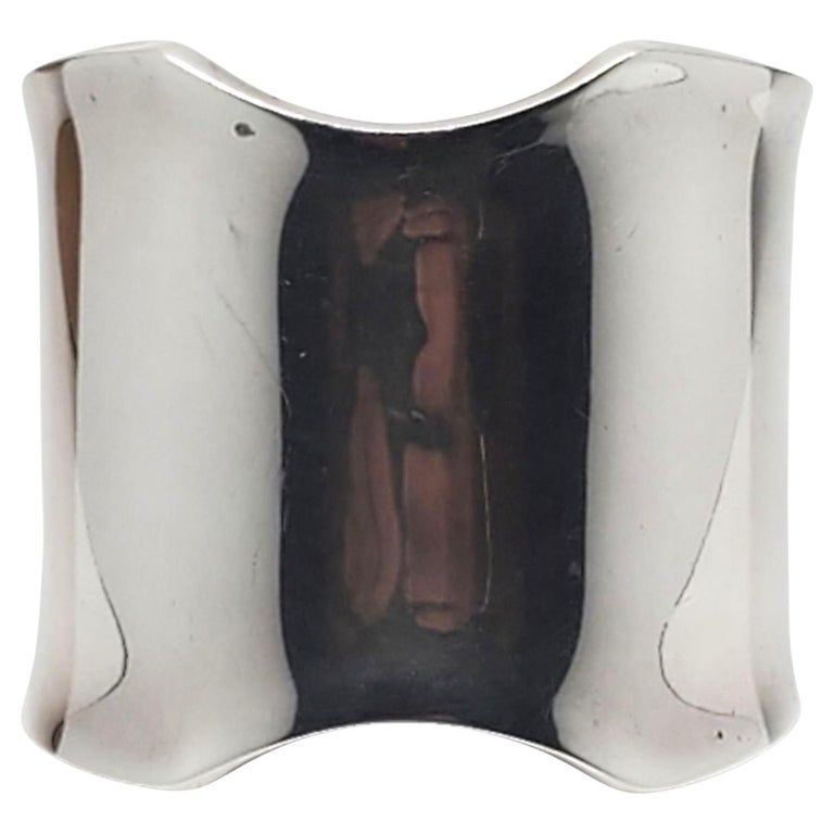 Los Ballesteros Sterling Silver Sculptural Cuff Bracelet #21675