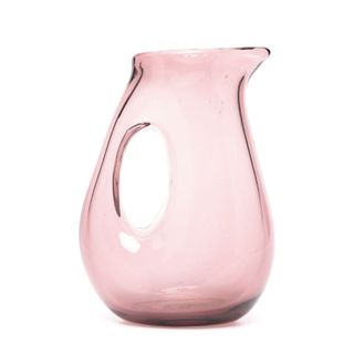pink clear glass jug