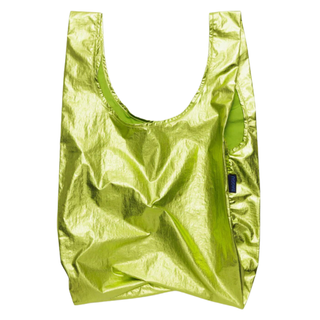 green metallic bag