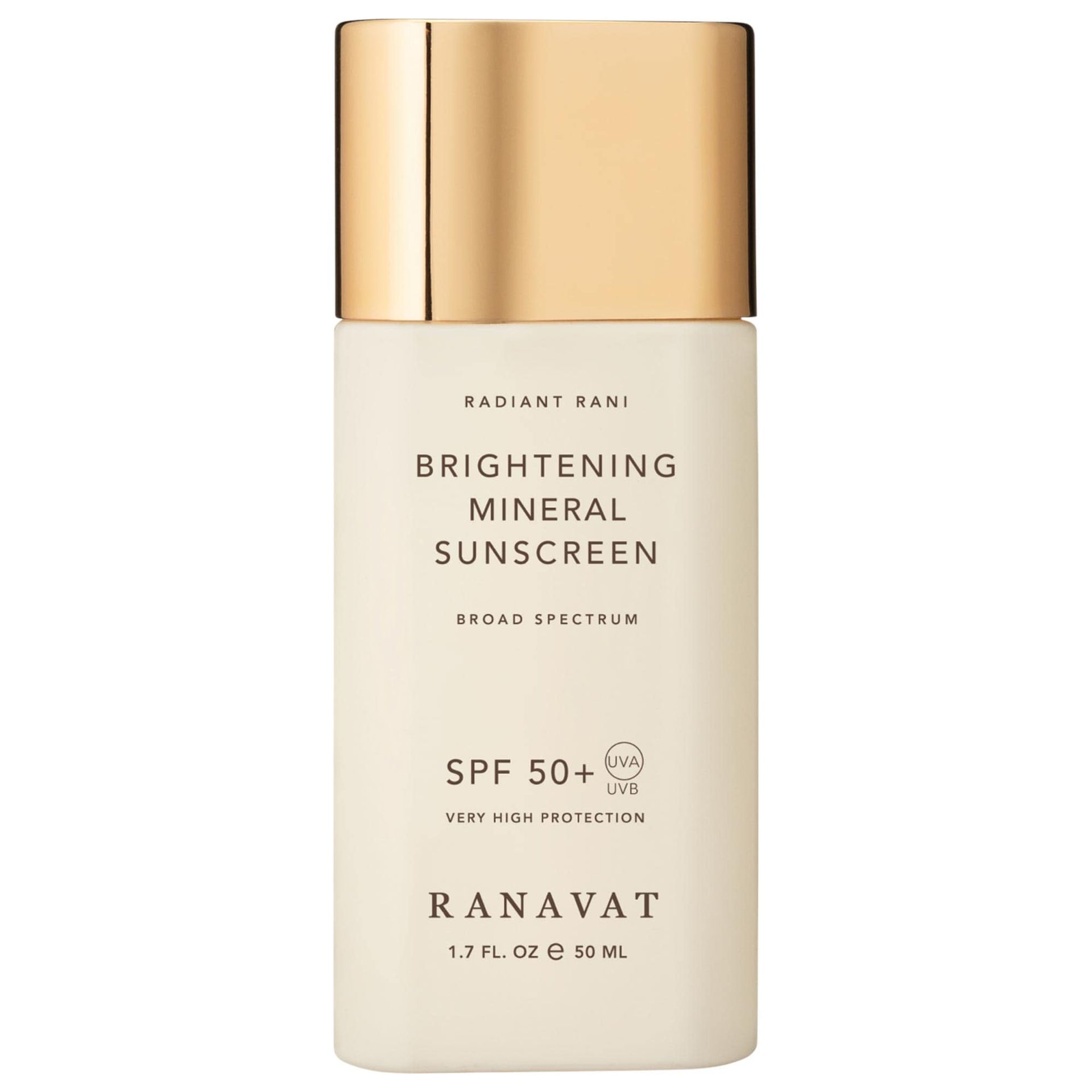 Radiant Rani Daily Brightening Mineral Sunscreen, Spf 50+ With Saffron