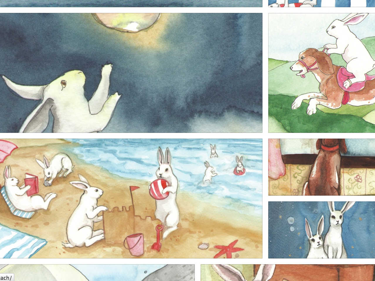 Storybird screenshot with animal drawings