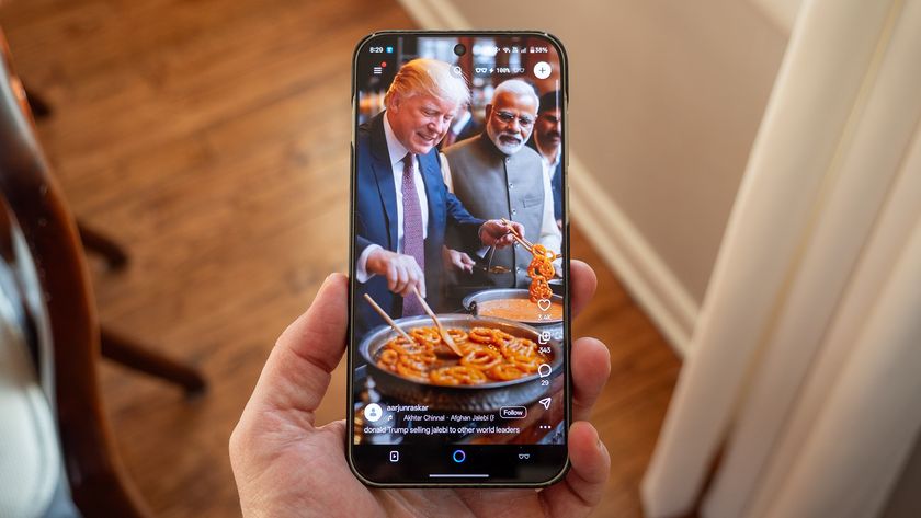 An AI-generated video of Donald Trump serving food to other world leaders in the Meta AI app