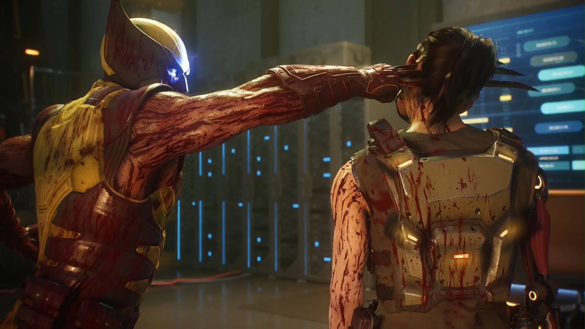Marvel's Wolverine - Wolverine stabbing a Reaver's head with his claws