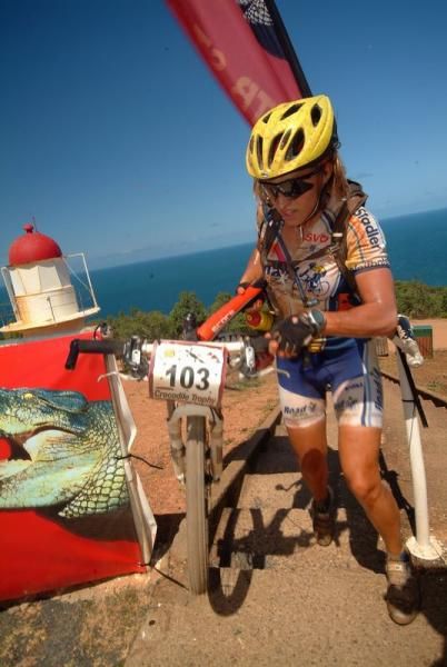 Lisa Pleyer (Roadbike Holidays - KTM) wins the women's stage.