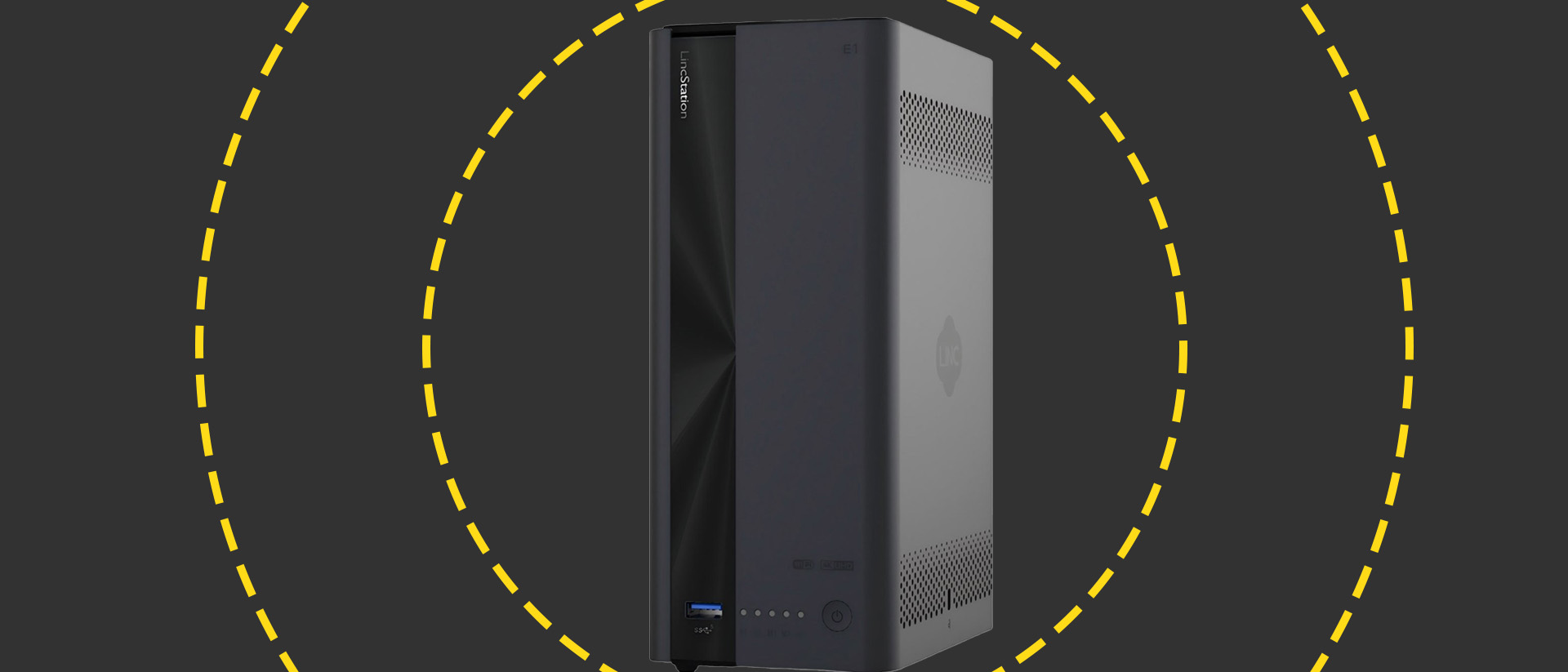 The LincPlus LincStation E1 on the ITPro background