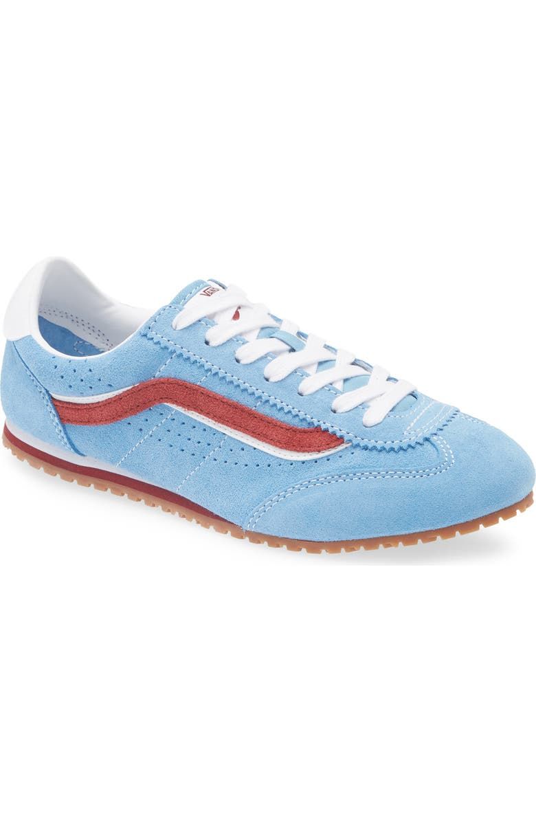 Vans Super Lowpro Sneaker in heritage blue with red stripe