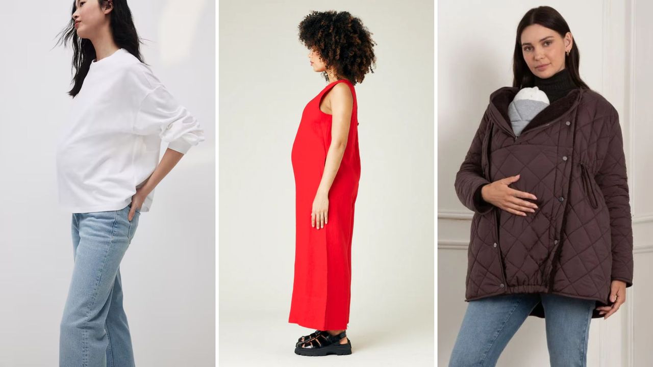 women wearing some of the pieces from our pick of the best maternity brands