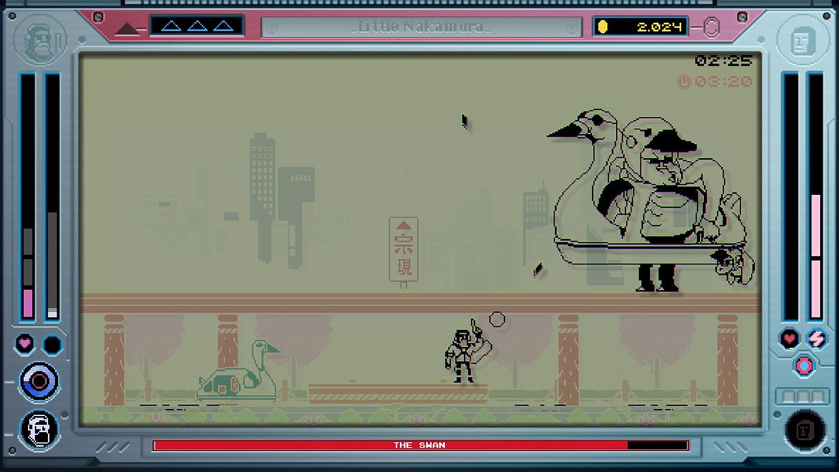 Future Knight retro indie game designed to look like the art style of Game &amp; Watch LCD handheld games