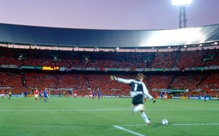 The Feijenoord Stadium hosts the Netherlands against Denmark at Euro 2000