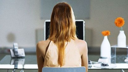 Woman on Computer at Desk