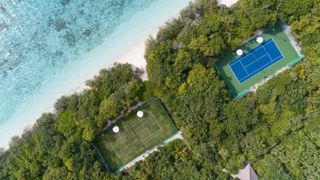 The designated tennis island