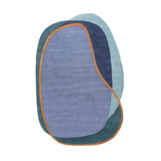 Greenwich Abstract Wool Rug | Blue Multicolor