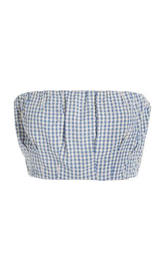 Mira Gingham Cotton Crop Top