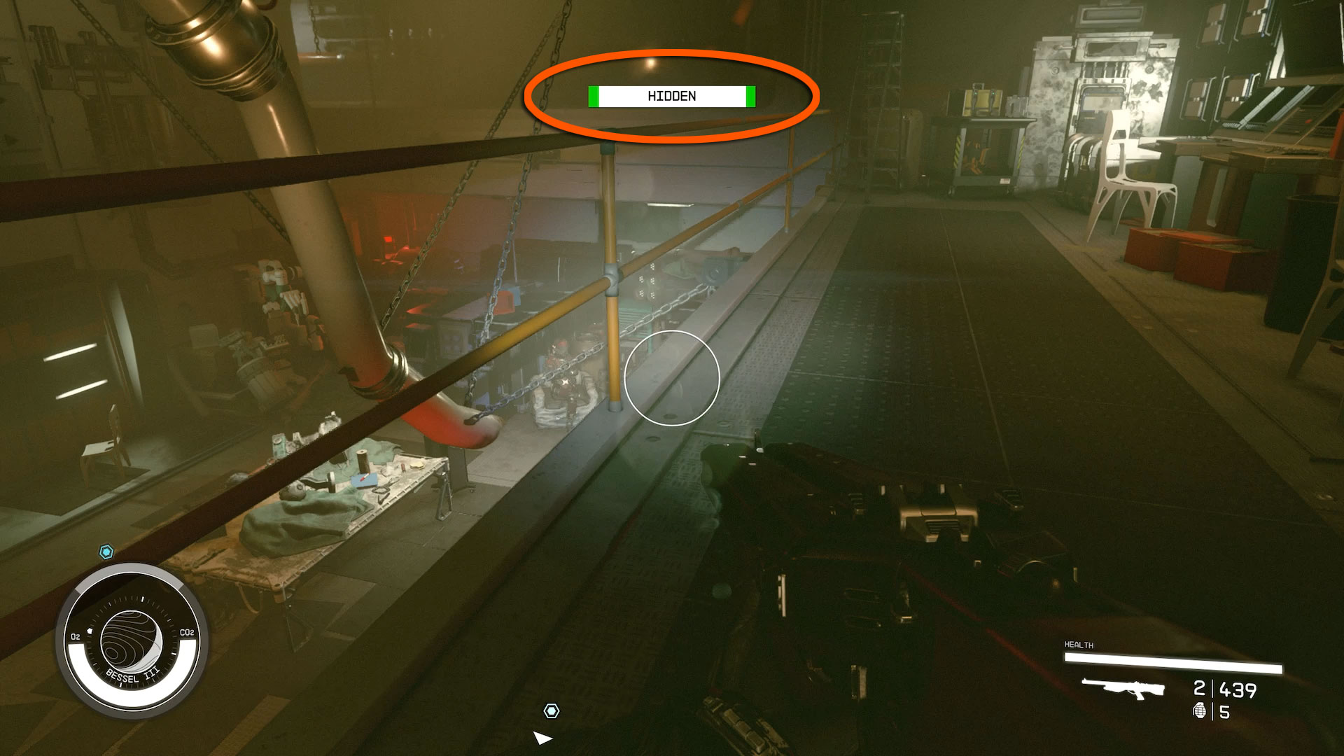 The Starfield Stealth Meter highlighted