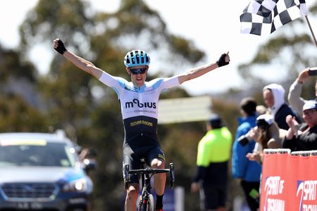 Ben Dyball (mobius Future Racing) wins the Events Tasmania stage 3.