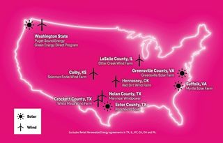 T-Mobile solar and wind projects