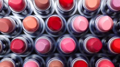 birds eye view of lipsticks