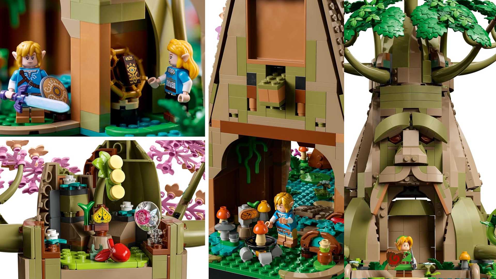 Lego Deku tree model highlights.