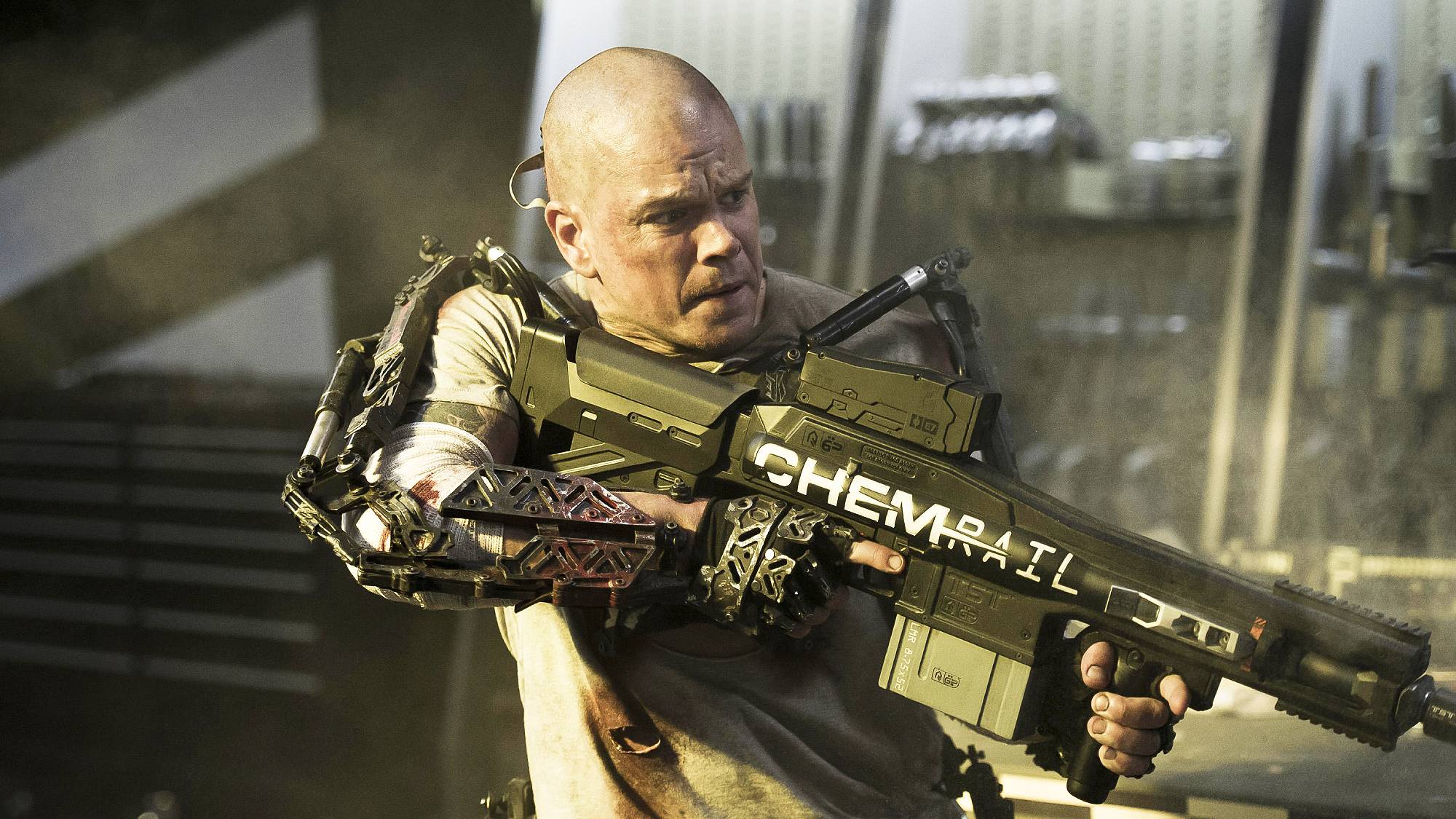 Matt Damon as Max in &quot;Elysium&quot; movie (2013)