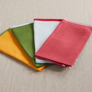 La DoubleJ Set of Four Large Linen Napkins