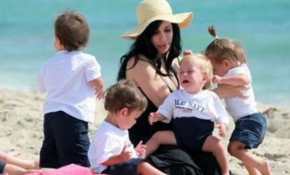 Octomom's fleeting fame isn't enough to keep her brood afloat. 