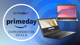 A Dell and Lenovo Chromebook next to the TechRadar Chromebook Deals badge