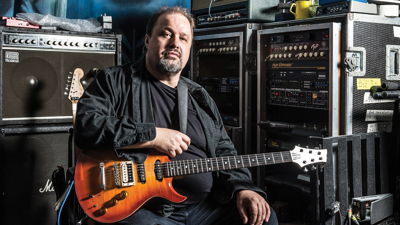 A portrait of Steve Rothery