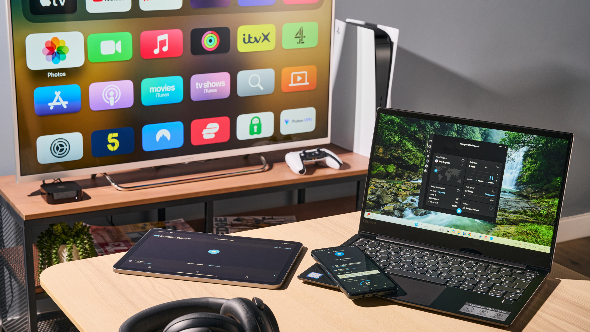 Hotspot Shield Basic on a variety of devices