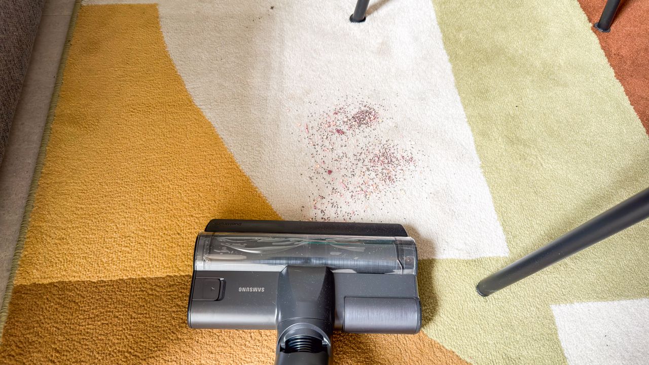 Samsung Jet 95S cleaning carpet