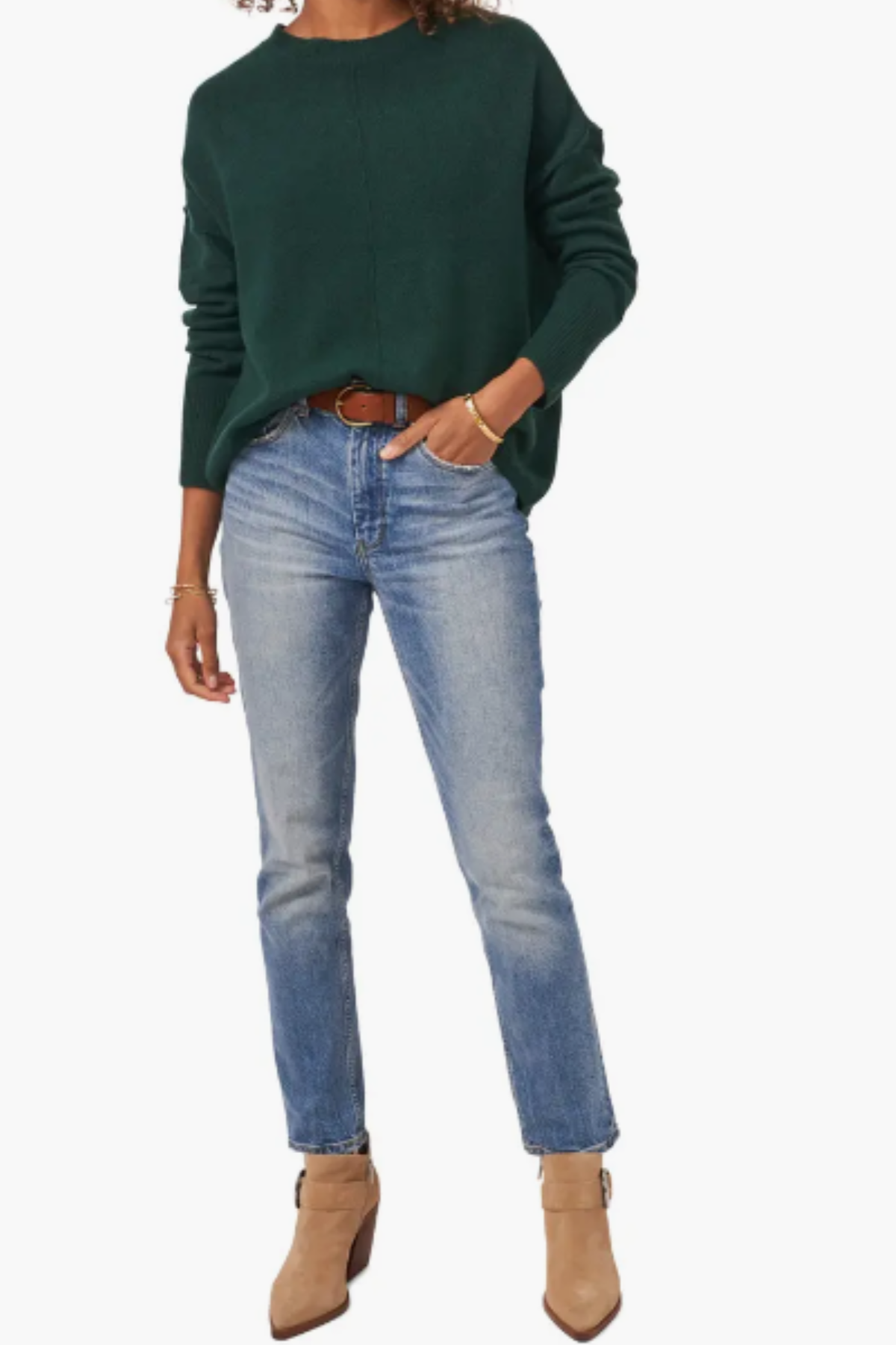 Vince Camuto Center Seam Crewneck Sweater