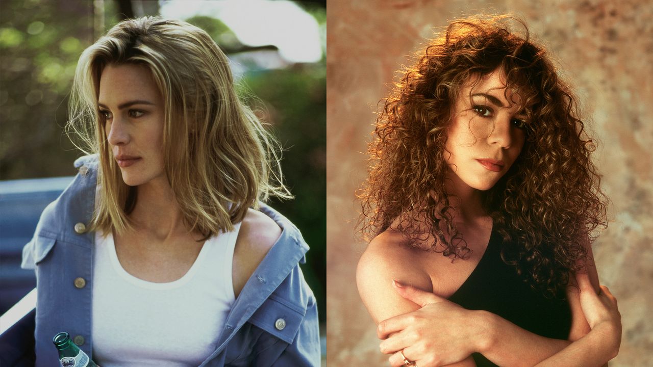 90s hair - robin wright, mariah carey