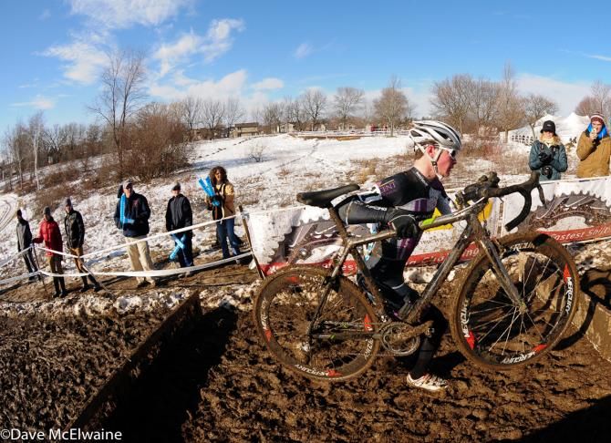 Peter Goguen (CF Racing p/b Portsmouth Trek) running the barriers in second place
