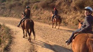 Victoria Beckham and Brooklyn Beckham - Horse Riding - Horseriding